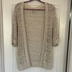 Free People oversized short sleeve cardigan
